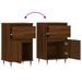 Buffet chêne marron 40x35x70 cm bois d'ingénierie - Photo n°9