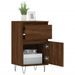 Buffet chêne marron 40x35x70 cm bois d'ingénierie - Photo n°4