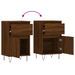 Buffet chêne marron 40x35x70 cm bois d'ingénierie - Photo n°9