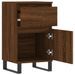 Buffet chêne marron 40x35x70 cm bois d'ingénierie - Photo n°6