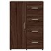 Buffet chêne marron 60x31x84 cm bois d'ingénierie - Photo n°5