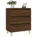 Buffet Chêne marron 60x35x70 cm Bois d'ingénierie - Photo n°4