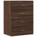 Buffet chêne marron 60x39x80 cm bois d'ingénierie - Photo n°1