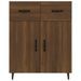 Buffet Chêne marron 69,5x34x90 cm Bois d'ingénierie - Photo n°5