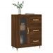 Buffet chêne marron 69,5x34x90 cm bois d'ingénierie - Photo n°3