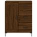 Buffet chêne marron 69,5x34x90 cm bois d'ingénierie - Photo n°5