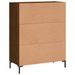 Buffet chêne marron 69,5x34x90 cm bois d'ingénierie - Photo n°8