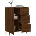 Buffet chêne marron 69,5x34x90 cm bois d'ingénierie - Photo n°4