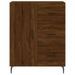 Buffet chêne marron 69,5x34x90 cm bois d'ingénierie - Photo n°5