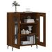 Buffet chêne marron 69,5x34x90 cm bois d'ingénierie - Photo n°4