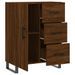 Buffet chêne marron 69,5x34x90 cm bois d'ingénierie - Photo n°6