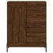 Buffet chêne marron 69,5x34x90 cm bois d'ingénierie - Photo n°5