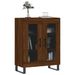 Buffet chêne marron 69,5x34x90 cm bois d'ingénierie - Photo n°3