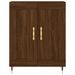 Buffet chêne marron 69,5x34x90 cm bois d'ingénierie - Photo n°5