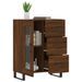 Buffet chêne marron 69,5x34x90 cm bois d'ingénierie - Photo n°4