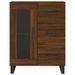 Buffet chêne marron 69,5x34x90 cm bois d'ingénierie - Photo n°5