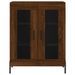 Buffet chêne marron 69,5x34x90 cm bois d'ingénierie - Photo n°5