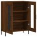 Buffet chêne marron 69,5x34x90 cm bois d'ingénierie - Photo n°6