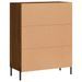 Buffet chêne marron 69,5x34x90 cm bois d'ingénierie - Photo n°8