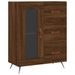 Buffet chêne marron 69,5x34x90 cm bois d'ingénierie - Photo n°1