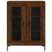 Buffet chêne marron 69,5x34x90 cm bois d'ingénierie - Photo n°5