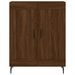 Buffet chêne marron 69,5x34x90 cm bois d'ingénierie - Photo n°5