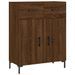 Buffet chêne marron 69,5x34x90 cm bois d'ingénierie - Photo n°1