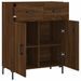 Buffet chêne marron 69,5x34x90 cm bois d'ingénierie - Photo n°5