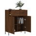 Buffet chêne marron 69,5x34x90 cm bois d'ingénierie - Photo n°4