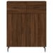 Buffet chêne marron 69,5x34x90 cm bois d'ingénierie - Photo n°6