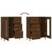 Buffet chêne marron 69,5x34x90 cm bois d'ingénierie - Photo n°9