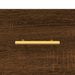 Buffet chêne marron 69,5x34x90 cm bois d'ingénierie - Photo n°9