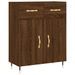 Buffet chêne marron 69,5x34x90 cm bois d'ingénierie - Photo n°1