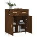 Buffet chêne marron 69,5x34x90 cm bois d'ingénierie - Photo n°4