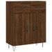 Buffet chêne marron 69,5x34x90 cm bois d'ingénierie - Photo n°1