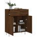 Buffet chêne marron 69,5x34x90 cm bois d'ingénierie - Photo n°4