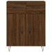 Buffet chêne marron 69,5x34x90 cm bois d'ingénierie - Photo n°6