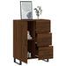 Buffet chêne marron 69,5x34x90 cm bois d'ingénierie - Photo n°4