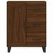 Buffet chêne marron 69,5x34x90 cm bois d'ingénierie - Photo n°5