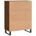 Buffet chêne marron 69,5x34x90 cm bois d'ingénierie - Photo n°8