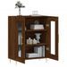 Buffet chêne marron 69,5x34x90 cm bois d'ingénierie - Photo n°4