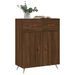 Buffet chêne marron 69,5x34x90 cm bois d'ingénierie - Photo n°3