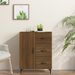 Buffet chêne marron 69,5x34x90 cm bois d'ingénierie - Photo n°1