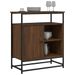 Buffet chêne marron 69x35x80 cm bois d'ingénierie - Photo n°3