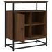 Buffet chêne marron 69x35x80 cm bois d'ingénierie - Photo n°5