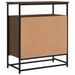 Buffet chêne marron 69x35x80 cm bois d'ingénierie - Photo n°8