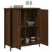 Buffet chêne marron 70x30x80 cm bois d'ingénierie - Photo n°4