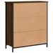 Buffet chêne marron 70x30x80 cm bois d'ingénierie - Photo n°8