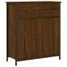 Buffet chêne marron 70x30x80 cm bois d'ingénierie - Photo n°1