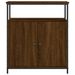 Buffet chêne marron 70x30x80 cm bois d'ingénierie - Photo n°6